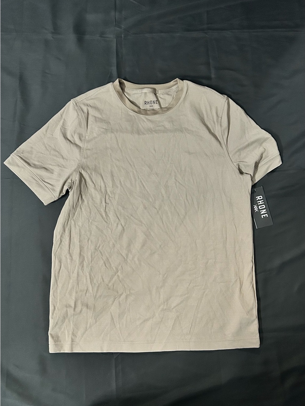 RHONE Men's Short Sleeve Crew Tee - Light Taupe